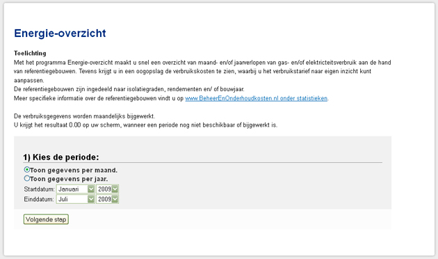 Energietool, stap 1.