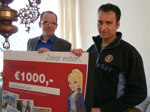 De heer J. van Vulpen is de winnaar van Reed Business's BouwBeursGame